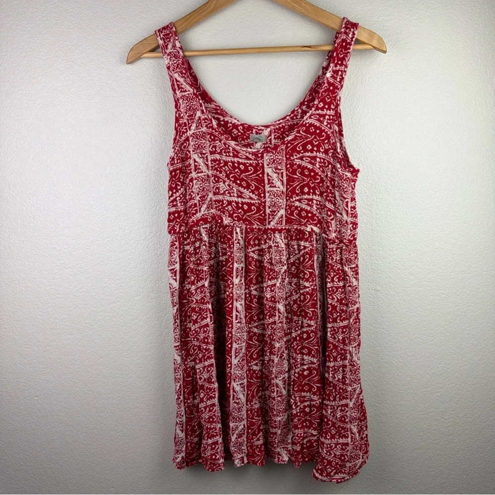 Ecote Dress Swing Boho Red Women’s Medium - Picture 1 of 3